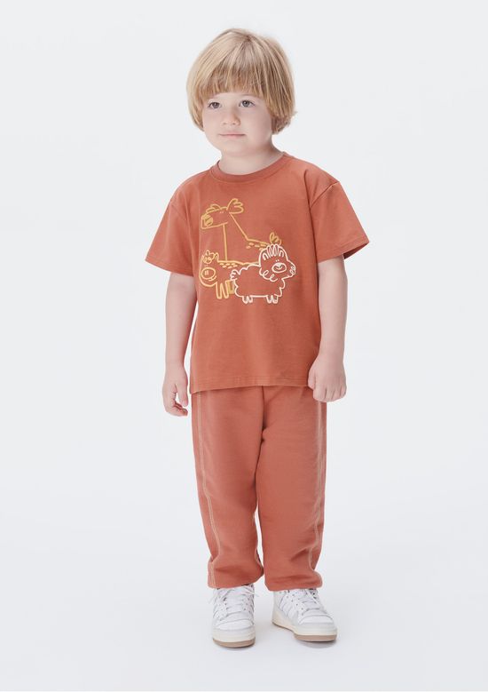 Foto do produto: Conjunto Infantil Menino Toddler Com Estampa - Laranja