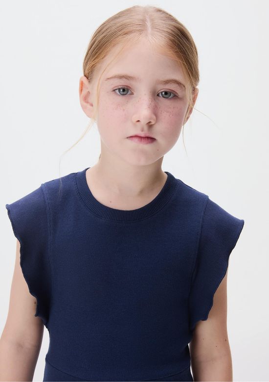 Foto do produto: Vestido Curto Infantil Com Babados - Azul