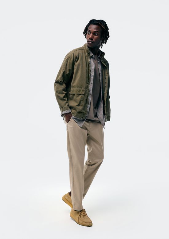 Foto do produto: Calça Masculina Reta Chino Em Sarja - Bege
