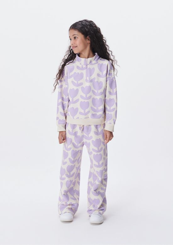 Foto do produto: Blusão De Moletom Infantil Menina - Lilás