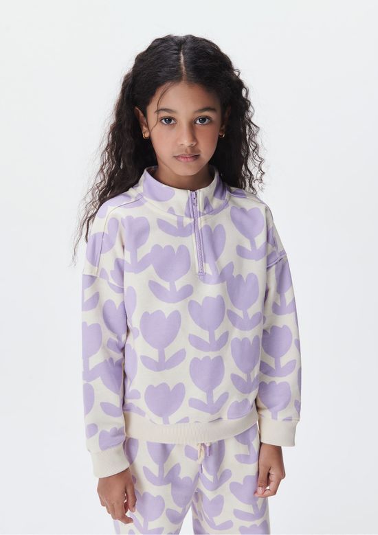 Foto do produto: Blusão De Moletom Infantil Menina - Lilás