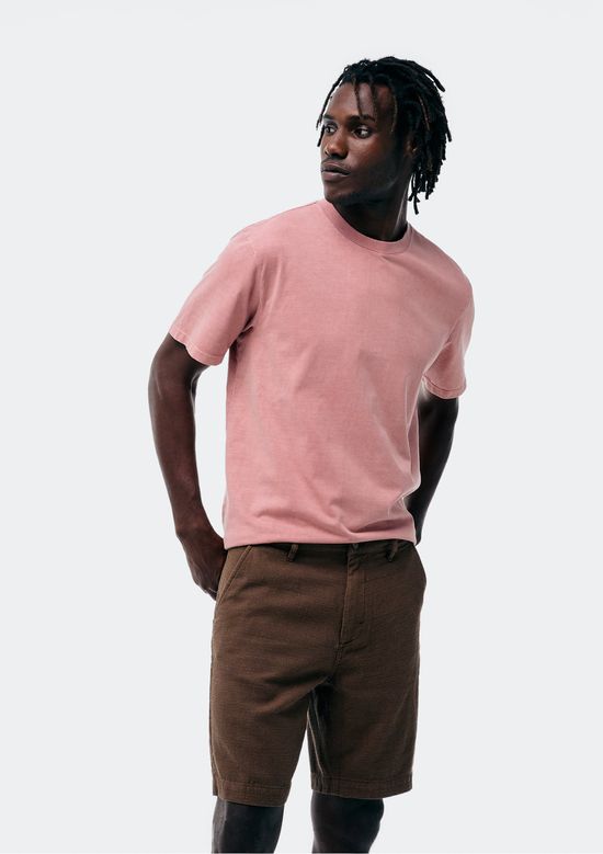 Foto do produto: Bermuda Masculina Reta Com Linho - Marrom