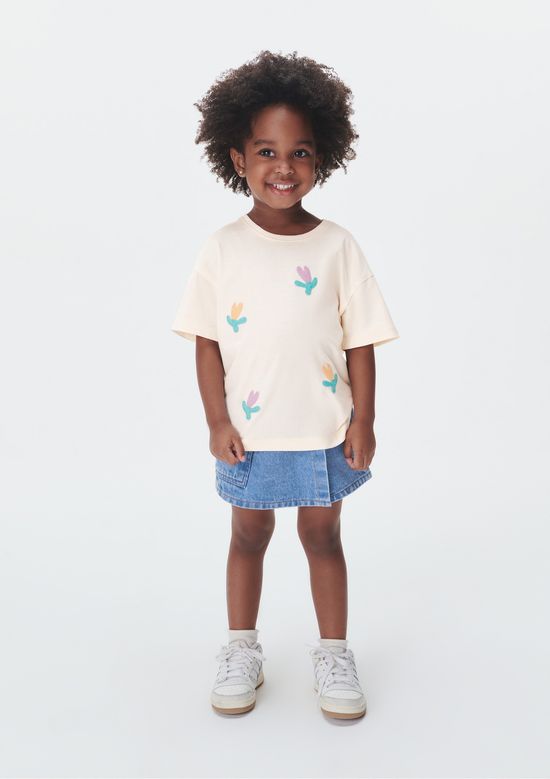 Foto do produto: Blusa Infantil Menina Toddler Com Apliques - Rosa