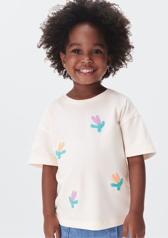 Foto do produto: Blusa Infantil Menina Toddler Com Apliques - Rosa