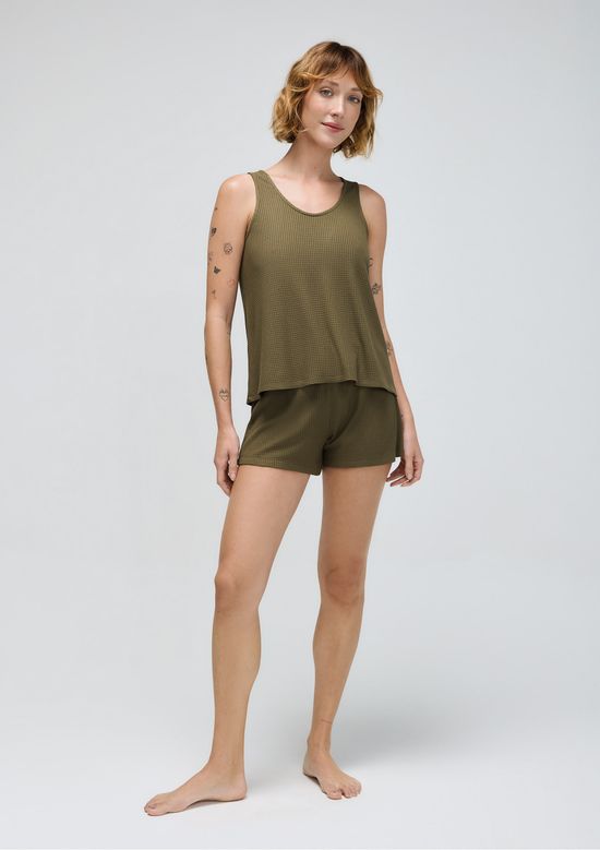 Foto do produto: Pijama Curto Feminino Texturizado - Verde