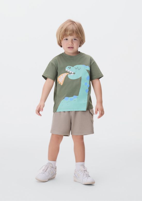 Foto do produto: Conjunto Curto Infantil Menino Toddler Com Estampa - Verde