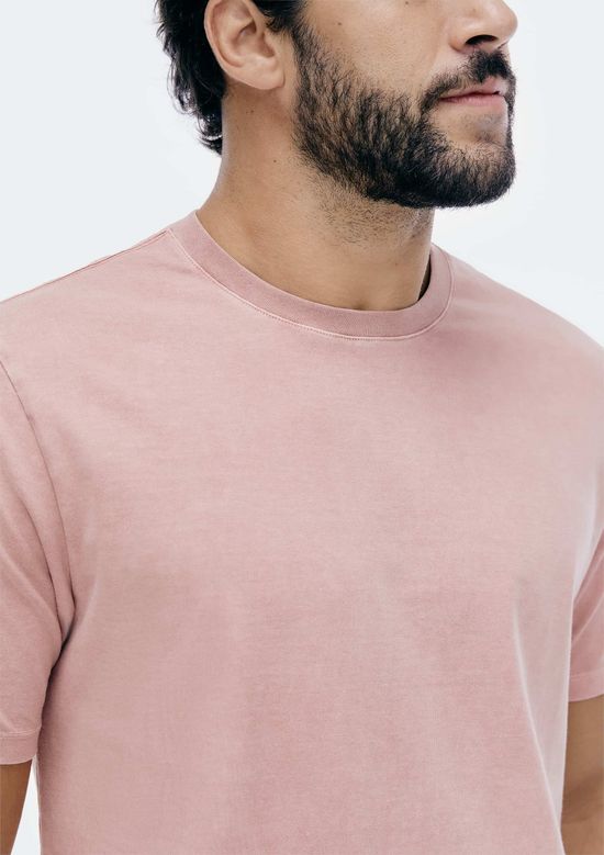 Foto do produto: Camiseta Masculina Comfort Estonada Super Cotton - Rosa