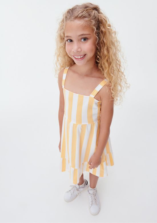 Foto do produto: Vestido Curto Infantil Infantil Estampado - Laranja