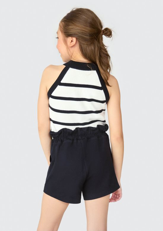 Foto do produto: Regata Infantil Menina Em Tricô - Preto
