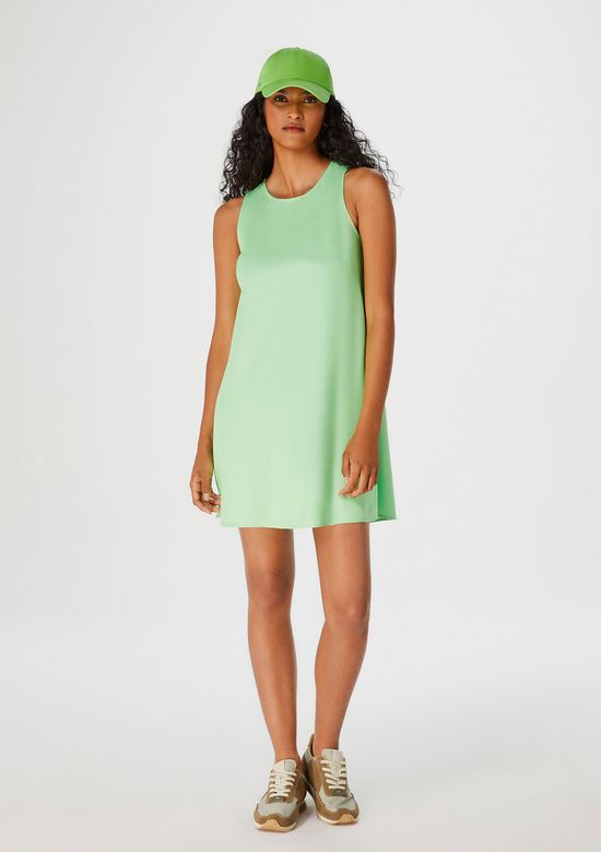 Foto do produto: Vestido Básico Curto Trapézio Em Viscose - Verde