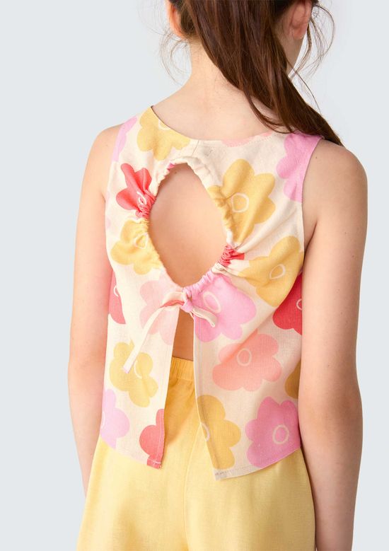 Foto do produto: Blusa Regata Infantil Menina Em Tecido - Rosa