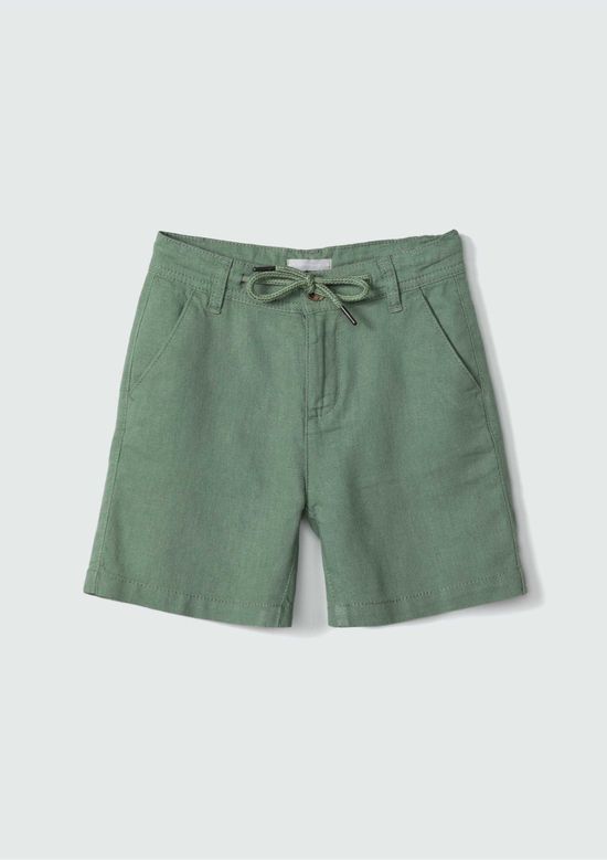 Foto do produto: Bermuda Infantil Menino Toddler Com Linho - Verde