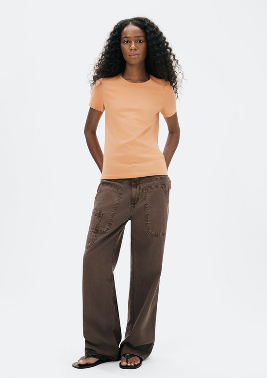 Foto do produto: Blusa Básica Feminina Manga Curta Slim World - Salmão