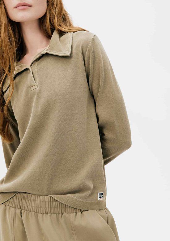 Foto do produto: Blusa Polo Feminina Em Ribana Estonada - Verde