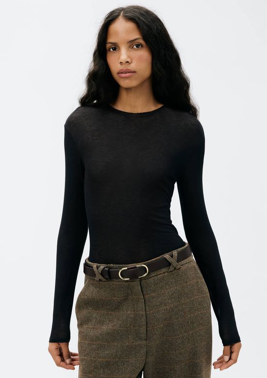 Foto do produto: Blusa Feminina Manga Longa Segunda Pele - Preto