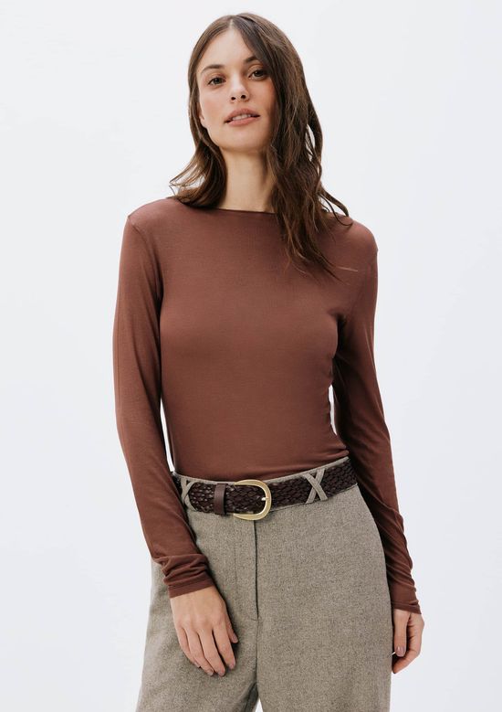 Foto do produto: Blusa Feminina Manga Longa Segunda Pele - Marrom