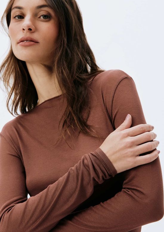 Foto do produto: Blusa Feminina Manga Longa Segunda Pele - Marrom