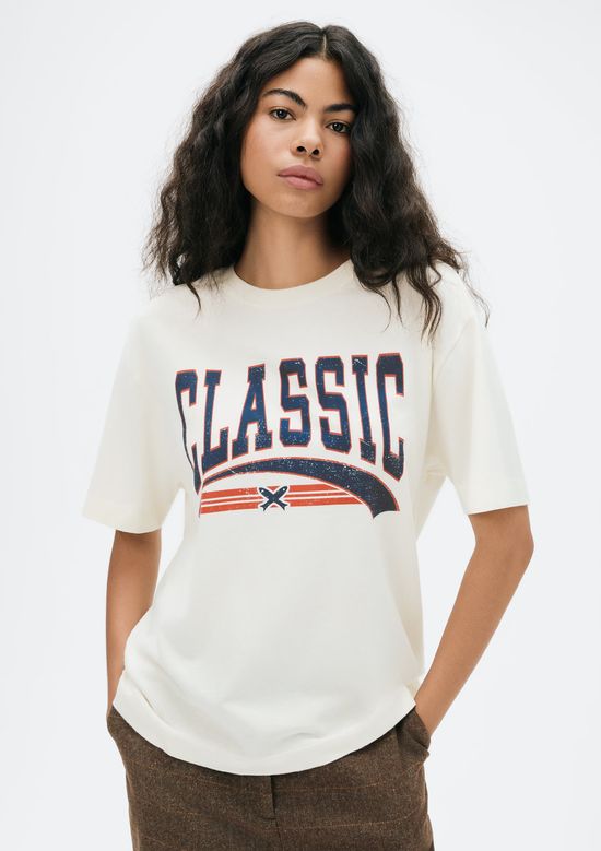 Foto do produto: Camiseta Classic Feminina Manga Curta Oversized - Off white
