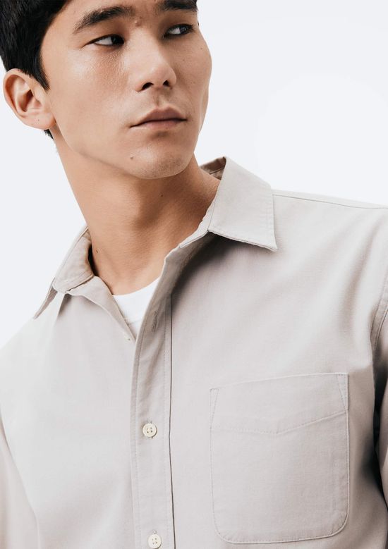Foto do produto: Camisa Masculina Regular em Sarja - Cinza