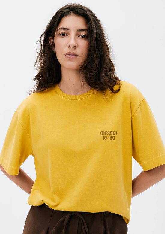 Foto do produto: Camiseta Feminina Oversized Estonada - Amarelo
