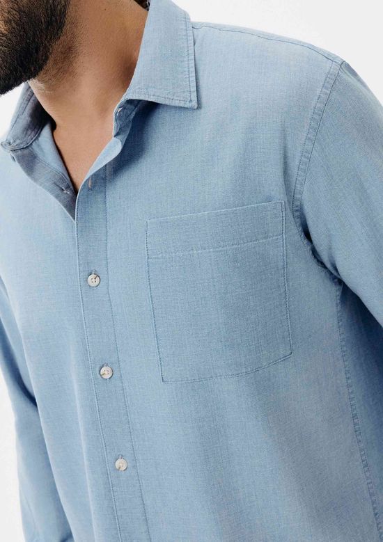 Foto do produto: Camisa Masculina Regular em Jeans - Azul