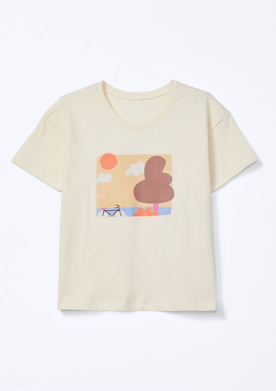 Foto do produto: Conjunto Curto Infantil Menina Toddler Estampado - Off white