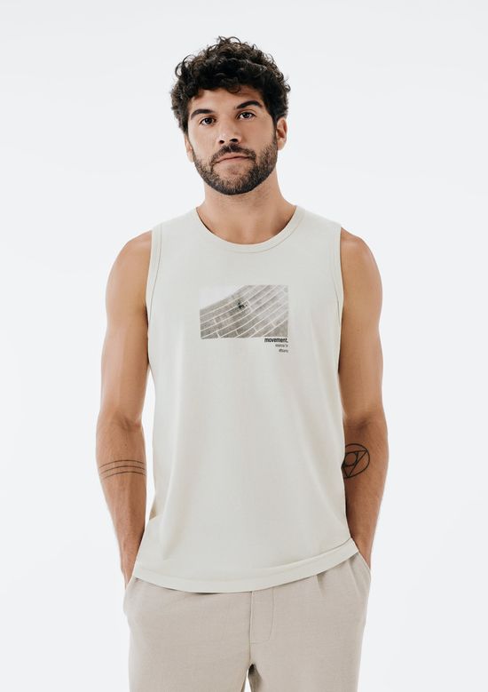Foto do produto: Regata Básica Masculina Regular Com Estampa - Verde