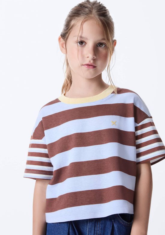 Foto do produto: Blusa Infantil Menina Ampla Estampada - Marrom