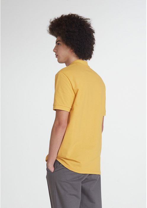 Camisa Polo Básica Masculina Em Malha Piquet - Amarelo