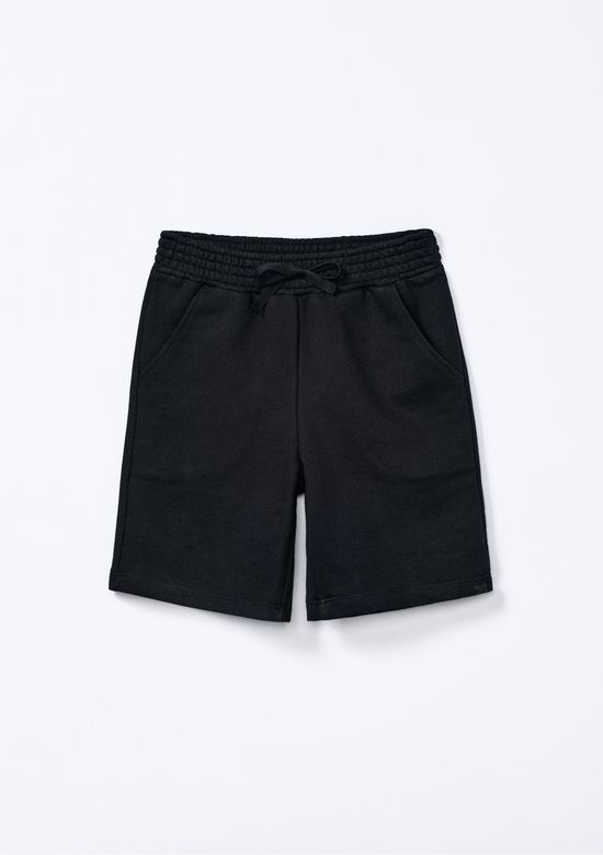 Foto do produto: Bermuda Básica Infantil Menino Em Moletom - Preto