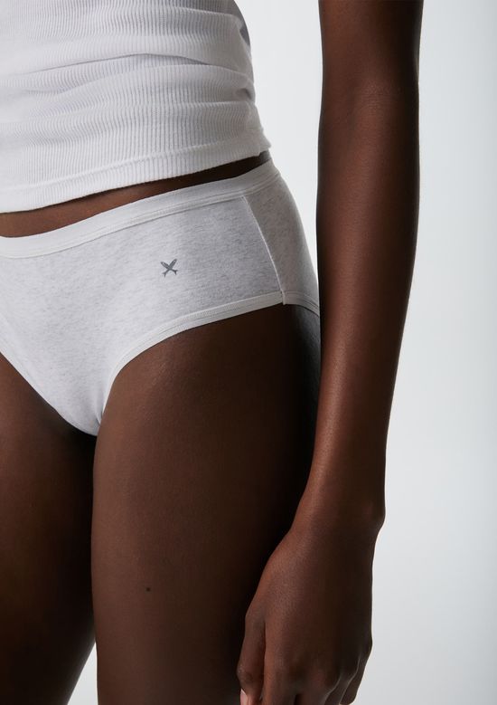 Foto do produto: Kit 10 Calcinhas Básicas Caleçon Em Algodão - Branco