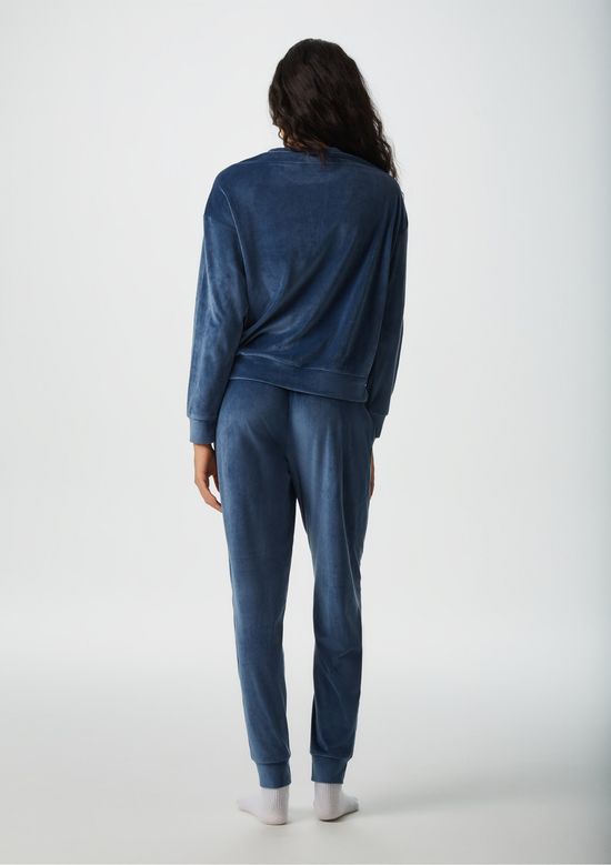 Foto do produto: Pijama Longo Feminino Em Plush - Azul