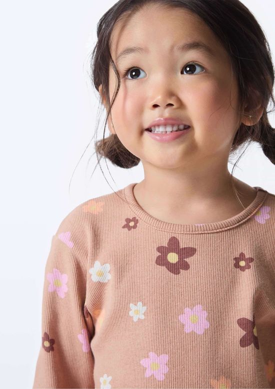 Foto do produto: Blusa Infantil Menina Toddler Estampada - Bege