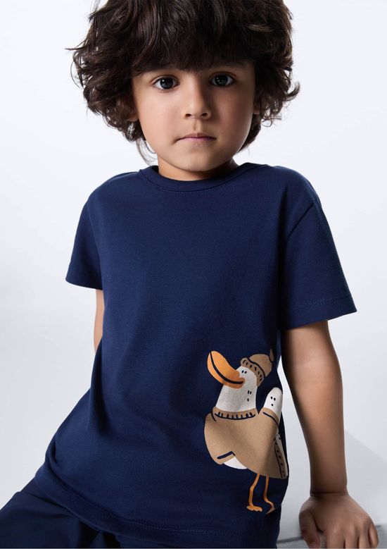 Foto do produto: Camiseta Infantil Menino Toddler Com Estampa - Azul