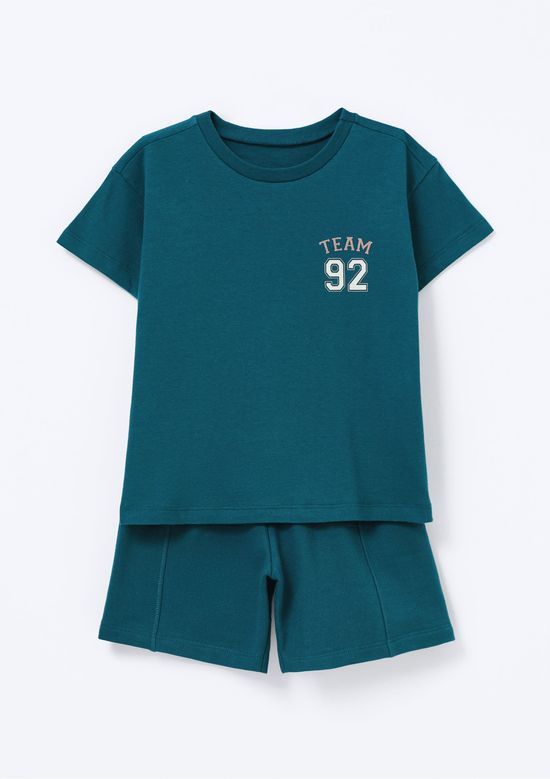 Foto do produto: Conjunto Curto Infantil Menino Com Estampa - Verde