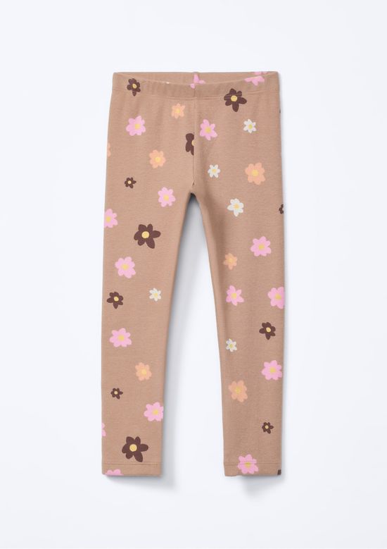 Foto do produto: Calça Legging Infantil Menina Toddler Estampada - Bege