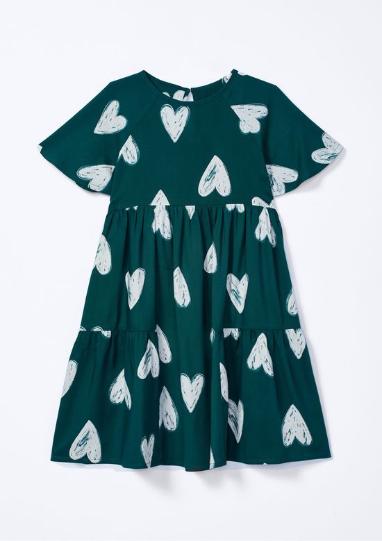 Foto do produto: Vestido Infantil Menina Decote Quadrado - Verde