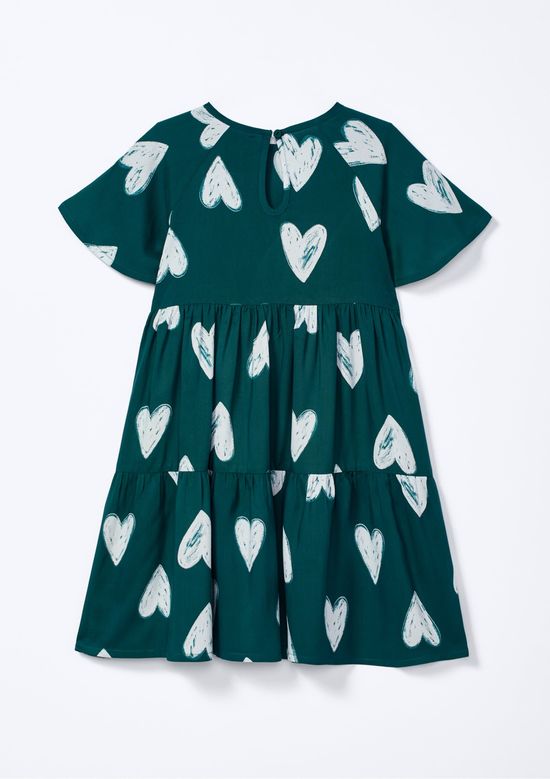 Foto do produto: Vestido Infantil Menina Decote Quadrado - Verde