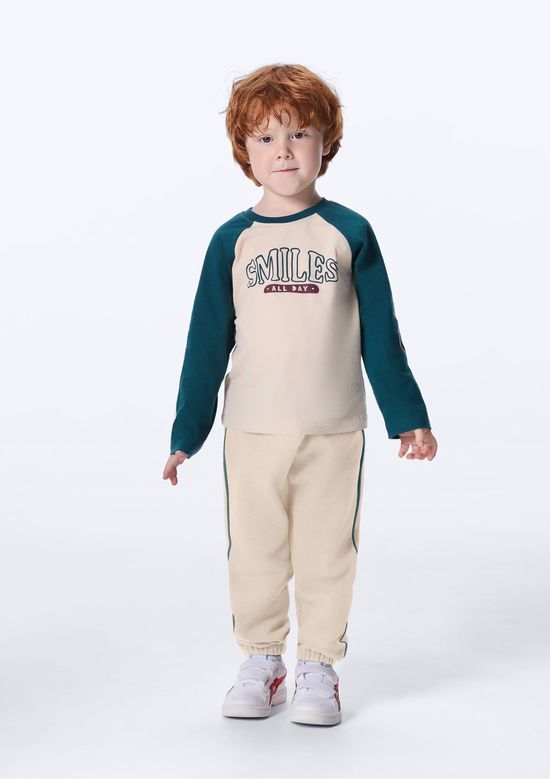 Foto do produto: Calça Jogger Infantil Menino Toddler Regular - Nude