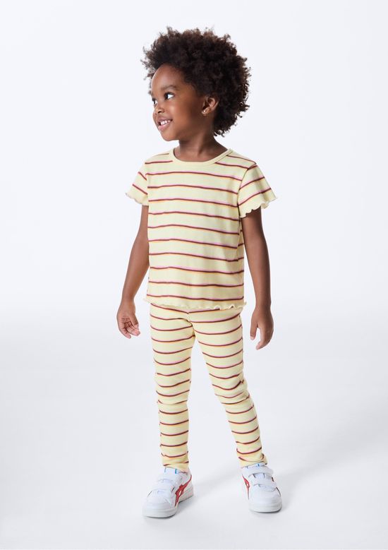 Foto do produto: Calça Legging Infantil Menina Toddler Estampada - Amarelo