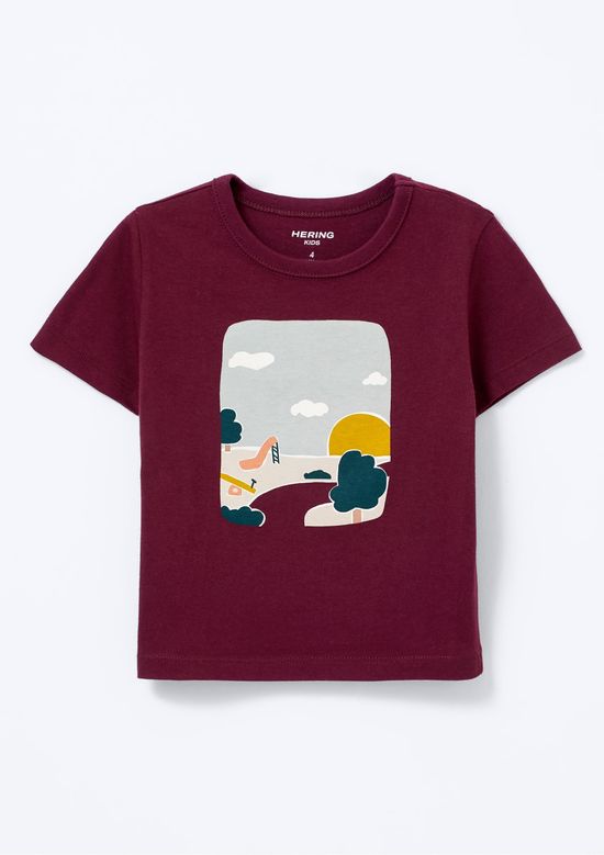 Foto do produto: Camiseta Infantil Menino Toddler Com Estampa - Vinho