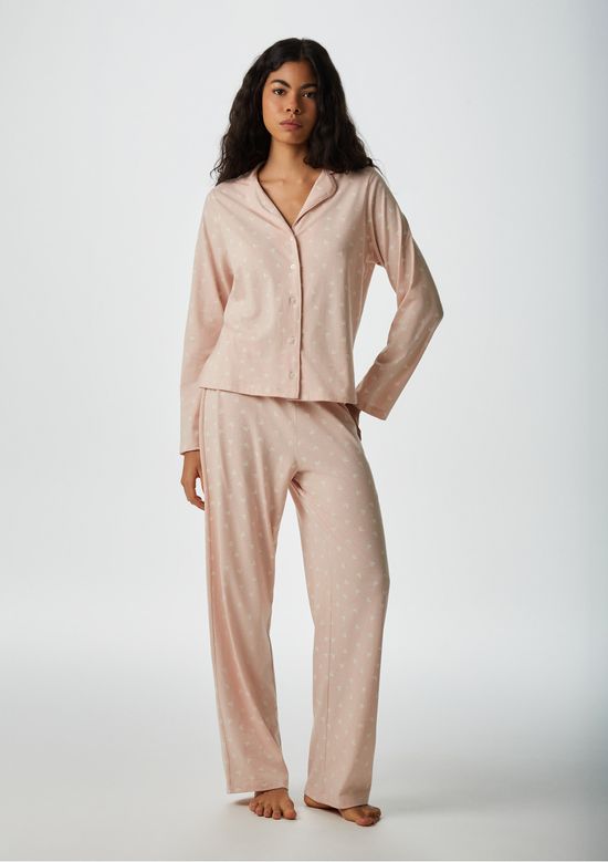 Foto do produto: Pijama Longo Feminino Americano Estampado - Rosa