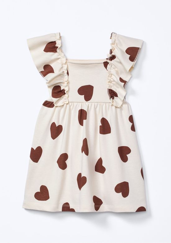 Foto do produto: Vestido Infantil Menina Curto Estampado - Creme