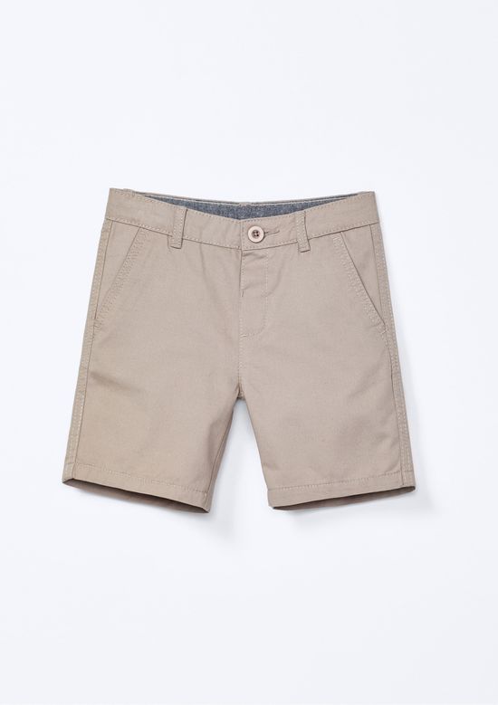 Foto do produto: Bermuda Infantil Menino Toddler Chino Em Sarja - Bege