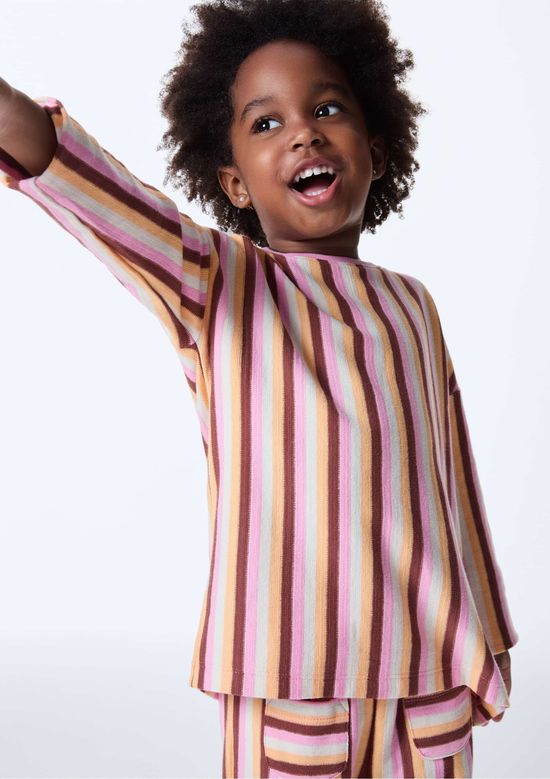Foto do produto: Blusa Infantil Menina Fio Tinto Oversized - Laranja
