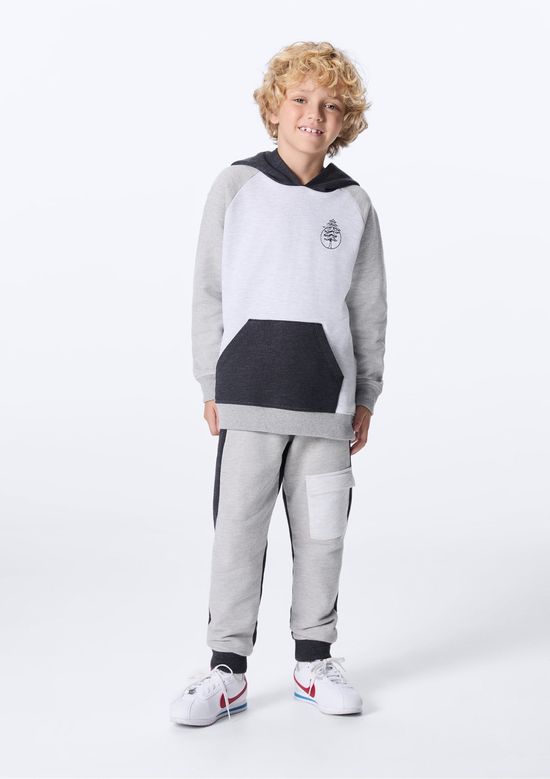 Foto do produto: Calça Infantil Menino Jogger Com Bolso Cargo - Cinza