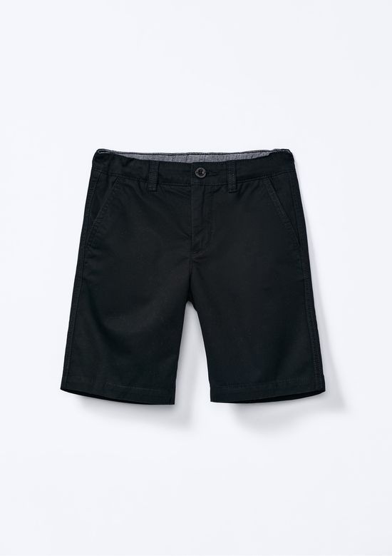 Foto do produto: Bermuda Básica Infantil Menino Em Sarja - Preto