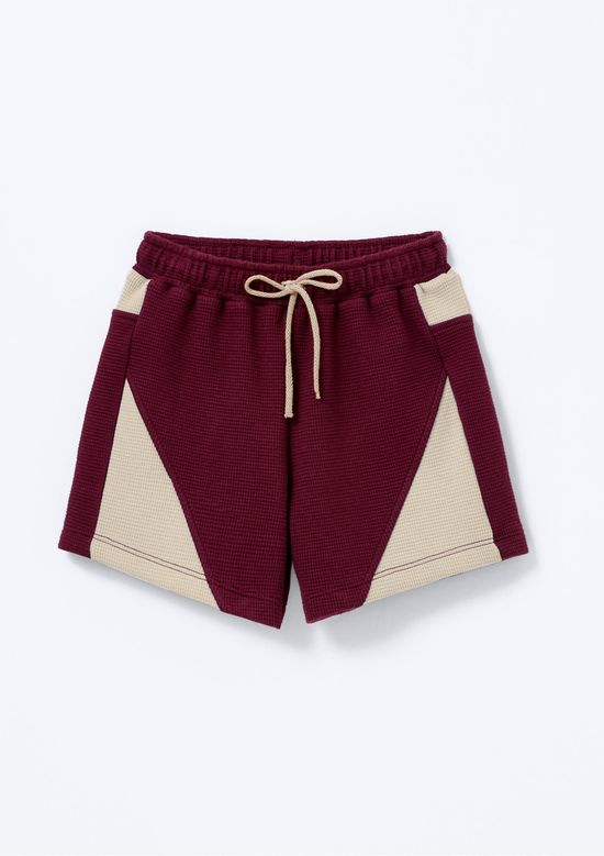 Foto do produto: Shorts Infantil Menino Reto Liso - Vinho