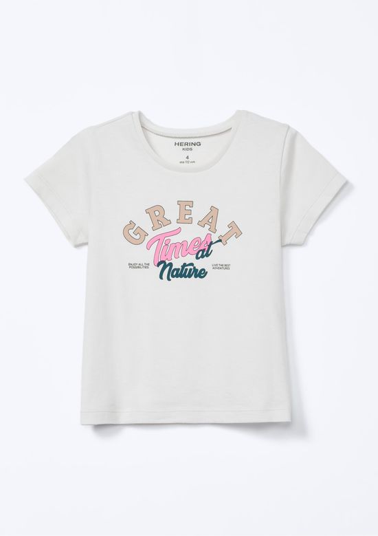 Foto do produto: Blusa Infantil Menina Toddler Com Estampa - Off white
