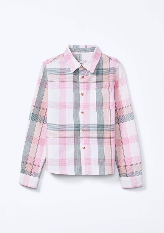 Foto do produto: Camisa Infantil Menina Tricoline Fio Tinto - Rosa